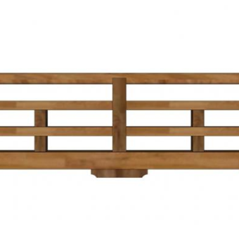 古建筑木栏杆su模型下载_sketchup草图大师SKP模型