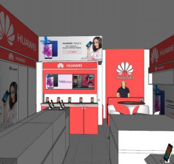 小型展示厅su模型下载_sketchup草图大师SKP模型