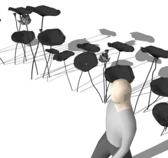 景观植物雕塑su模型下载_sketchup草图大师SKP模型