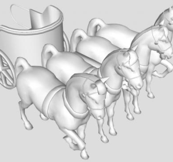欧式景观动物雕塑su模型下载_sketchup草图大师SKP模型