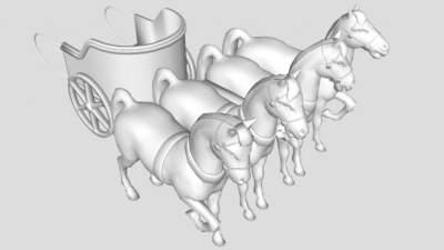 欧式景观动物雕塑su模型下载_sketchup草图大师SKP模型