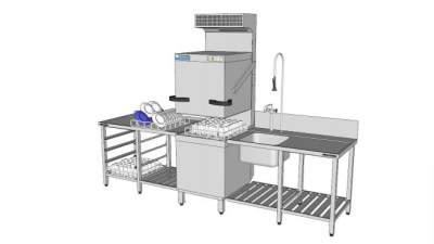自动洗碗机su模型下载_sketchup草图大师SKP模型