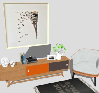 幼儿园矮柜su模型下载_sketchup草图大师SKP模型