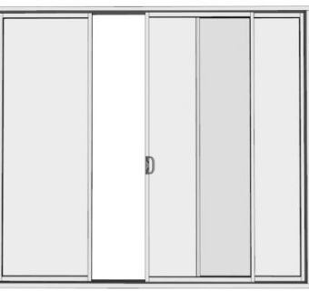 四开推拉窗su模型下载_sketchup草图大师SKP模型