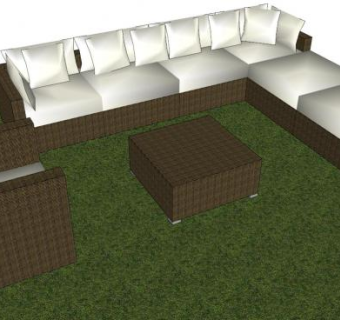 休闲区沙发su模型下载_sketchup草图大师SKP模型