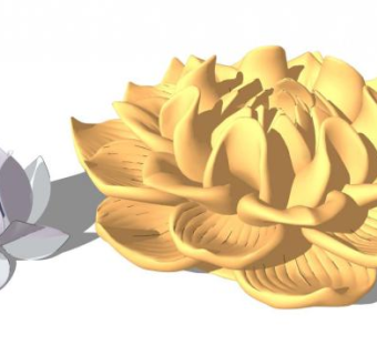 莲花石su模型下载_sketchup草图大师SKP模型