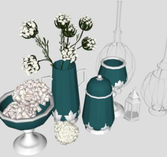 餐厅摆件su模型下载_sketchup草图大师SKP模型