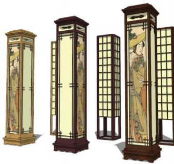 日式灯su模型下载_sketchup草图大师SKP模型