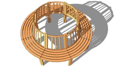 环形座椅su模型下载_sketchup草图大师SKP模型