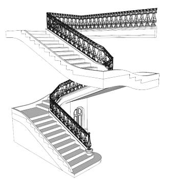 <em>高层建筑</em>剪刀梯su模型下载_sketchup草图大师SKP模型