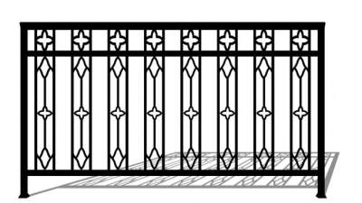 美式铁艺栏杆su模型下载_sketchup草图大师SKP模型