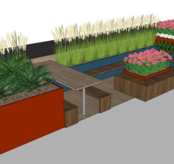 户外植物su模型下载_sketchup草图大师SKP模型