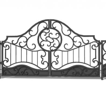 欧式铁艺大门sketchup模型下载_sketchup草图大师SKP模型