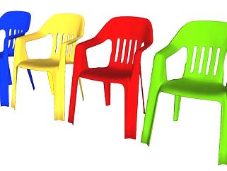 塑料椅子su模型下载_sketchup草图大师SKP模型