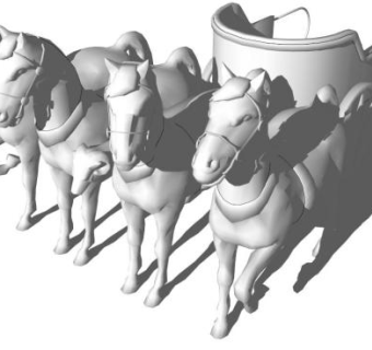 七马雕塑su模型下载_sketchup草图大师SKP模型