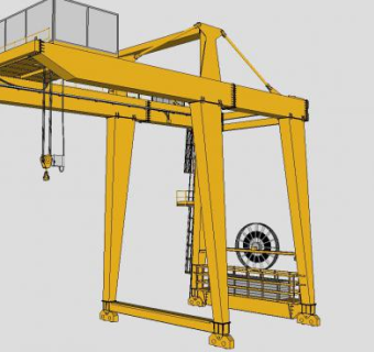 龙门起重机模型_su模型下载 草图大师模型_SKP模型