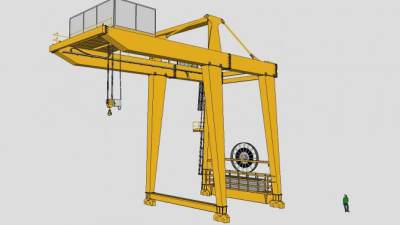 龙门起重机模型_su模型下载 草图大师模型_SKP模型