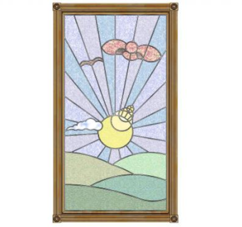 彩色玻璃su模型下载_sketchup草图大师SKP模型