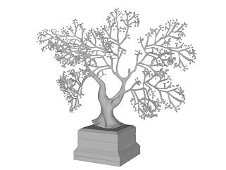 树型雕塑su模型下载_sketchup草图大师SKP模型