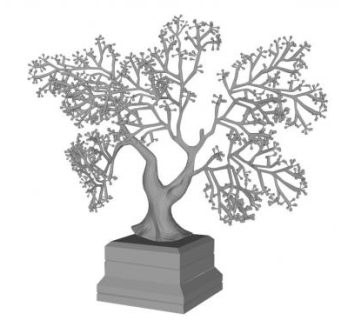 树型雕塑su模型下载_sketchup草图大师SKP模型