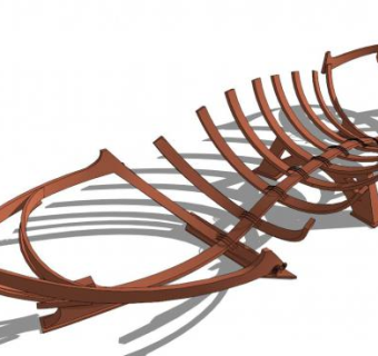 船骨架su模型下载_sketchup草图大师SKP模型