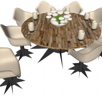 咖啡休闲座椅su模型下载_sketchup草图大师SKP模型