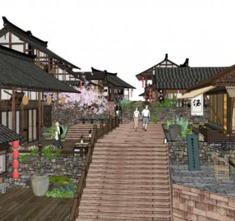 古建筑素材su模型下载_sketchup草图大师SKP模型