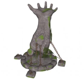 手臂雕塑su模型下载_sketchup草图大师SKP模型