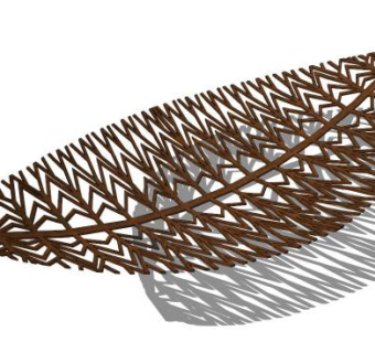 镂空树叶su模型下载_sketchup草图大师SKP模型