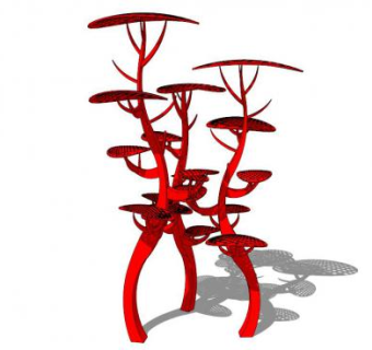 厂房雕塑su模型下载_sketchup草图大师SKP模型