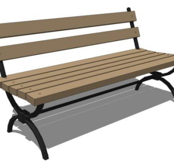 景观座椅简洁设计su模型下载_sketchup草图大师SKP模型