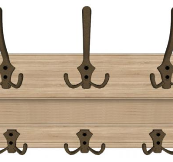 衣服墙壁式挂钩su模型下载_sketchup草图大师SKP模型