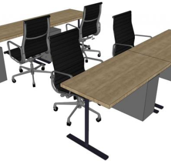 办公桌子su模型下载_sketchup草图大师SKP模型