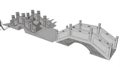 园林桥su模型下载_sketchup草图大师SKP模型