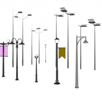 路边灯su模型下载_sketchup草图大师SKP模型