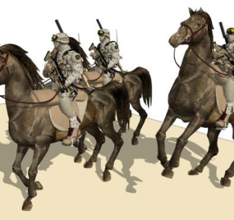 现代兵种战士su模型下载_sketchup草图大师SKP模型