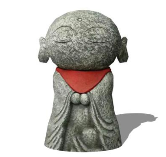 日式小佛像su模型下载_sketchup草图大师SKP模型