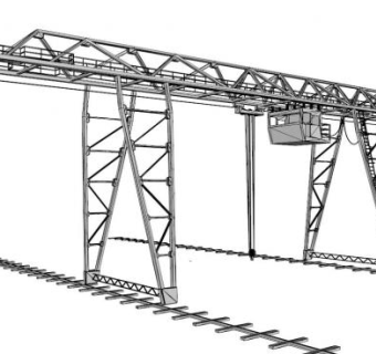 码头龙门吊su模型下载_sketchup草图大师SKP模型