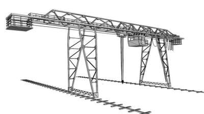 码头龙门吊su模型下载_sketchup草图大师SKP模型
