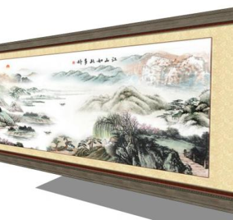 国画su模型下载_sketchup草图大师SKP模型