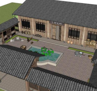 民俗景观su模型下载_sketchup草图大师SKP模型