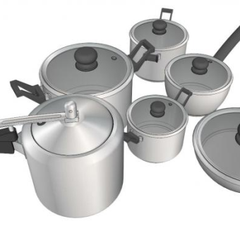 饭店厨房厨具su模型下载_sketchup草图大师SKP模型