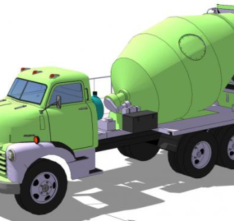 搅拌车su模型下载_sketchup草图大师SKP模型