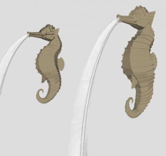 喷水动物su模型下载_sketchup草图大师SKP模型