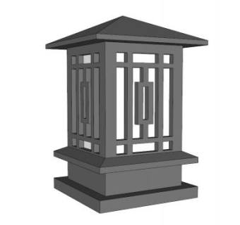 灯雕塑su模型下载_sketchup草图大师SKP模型