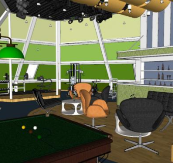 健身馆su模型下载_sketchup草图大师SKP模型