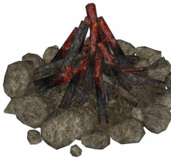 篝火堆su模型下载_sketchup草图大师SKP模型