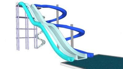 游泳梯su模型下载_sketchup草图大师SKP模型