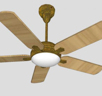 带电风扇的吊灯su模型下载_sketchup草图大师SKP模型