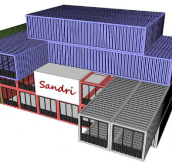 集装箱组合su模型下载_sketchup草图大师SKP模型